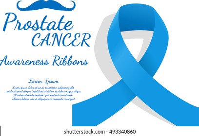 Prostate cancer ribbon. Prostate cancer background. Vector illustration.