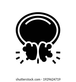 vector de icono de glifo de enfermedad de próstata. signo de enfermedad de próstata. símbolo de contorno aislado ilustración negra