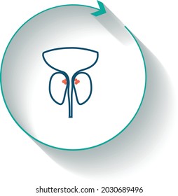 prostate enlargement surgery icon vector design