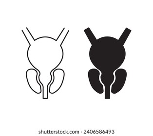 Prostate icon set. vector illustration