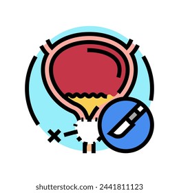 prostatectomy urology color icon vector. prostatectomy urology sign. isolated symbol illustration