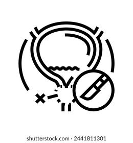 prostatectomy urology line icon vector. prostatectomy urology sign. isolated contour symbol black illustration