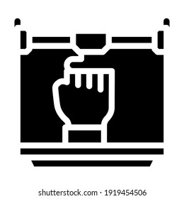 prostheses 3D drucken Glyph Symbol Vektorgrafik. prostheses 3D-Druckzeichen. isoliertes Kontursymbol
