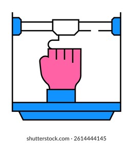 prostheses 3d printing line icon vector. prostheses 3d printing sign. isolated symbol illustration