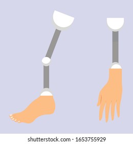 Prosthesis Of Arms And Legs. Replacing A Severed Or Amputated Limb With A Prosthesis