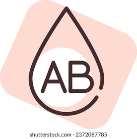 Sangre de prótesis, ilustración o icono, vector sobre fondo blanco.