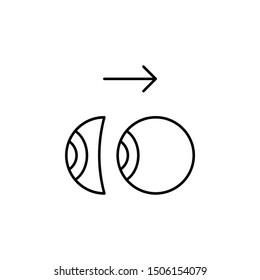 Prosthesis, eye icon. Element of prosthetics thin line icon