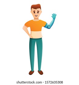 Prosthesis hand icon. Cartoon of prosthesis hand vector icon for web design isolated on white background