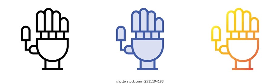 prosthesis icon. Linear, Blue Fill and Gradient Style Design Isolated On White Background