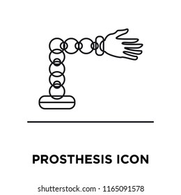 Prosthesis icon vector isolated on white background, Prosthesis transparent sign