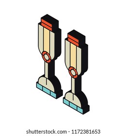 Prosthesis isometric left top view 3D icon