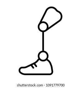 Prosthesis leg icon