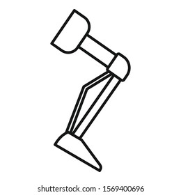 Prosthesis leg icon. Outline prosthesis leg vector icon for web design isolated on white background