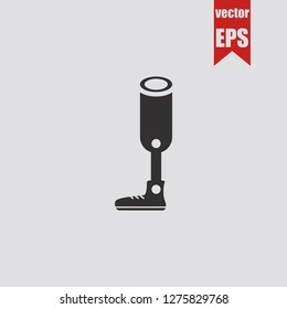 Prosthesis for the leg icon.Vector illustration.