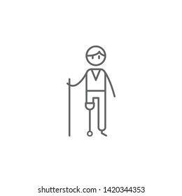 Prosthesis, physiotherapy, man icon. Element of physiotherapy icon. Thin line icon for website design and development, app development. Premium icon