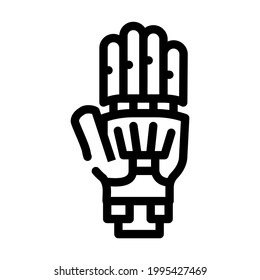 prosthesis plastic line icon vector. prosthesis plastic sign. isolated contour symbol black illustration