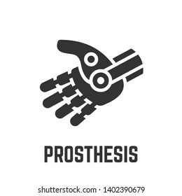 Prosthesis Or Robot Hand Icon.