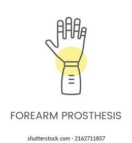 Prosthetic Arm Vector Line Icon