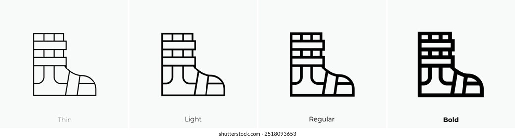 prosthetic icon. Thin, Light Regular And Bold style design isolated on white background