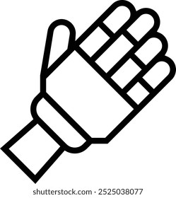 prosthetic icon. Thin linear style design isolated on white background
