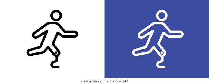 Prosthetic leg icon logo sign set vector outline