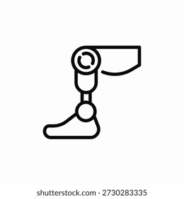 prosthetic leg icon sign vector