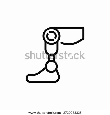 prosthetic leg icon sign vector