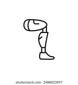 Prosthetic Leg Icon. Simple Prosthetic Leg Icon for Social Media, App, and Web Design.