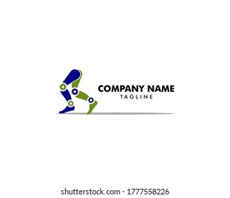 Prosthetic Leg Logo Template Design