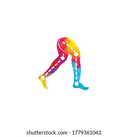 Prosthetic Leg Logo Template Design. Orthopedic and Physiotherapy clinic vector design.
