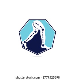 Prosthetic Leg Logo Template Design. Orthopedic and Physiotherapy clinic vector design.