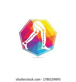 Prosthetic Leg Logo Template Design. Orthopedic and Physiotherapy clinic vector design.