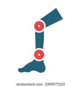 Prosthetic Vector Glyph Two Color Icon For Personal And Commercial Use.
