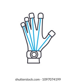 Prosthetics technology linear icon concept. Prosthetics technology line vector sign, symbol, illustration.