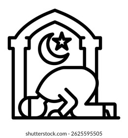 Prostrate Icon Element For Design