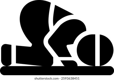 prostration icon design glyph style