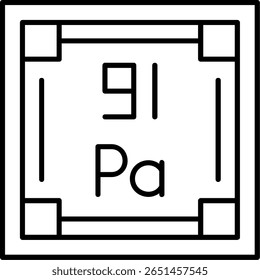 Protactinium Filled Style Icon Design