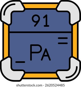 Protactinium Line vector Icon Design
