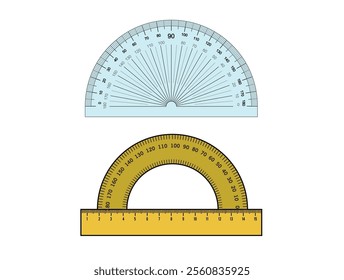 Protactor angles measuring Color ruler