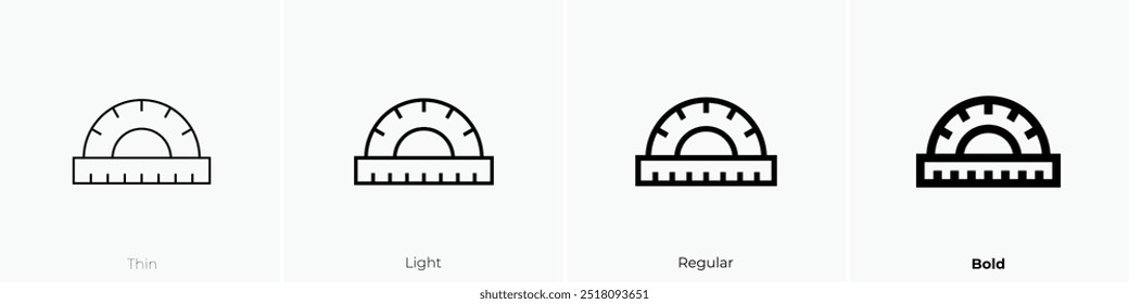 ícone do protator. Design fino, leve, regular e negrito, isolado no fundo branco
