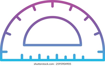 Protactor vector icon. Can be used for printing, mobile and web applications.
