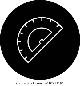 Protactor vector icon. Can be used for printing, mobile and web applications.