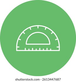 Protactor vector icon. Can be used for printing, mobile and web applications.