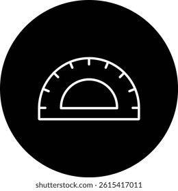 Protactor vector icon. Can be used for printing, mobile and web applications.
