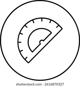 Protactor vector icon. Can be used for printing, mobile and web applications.