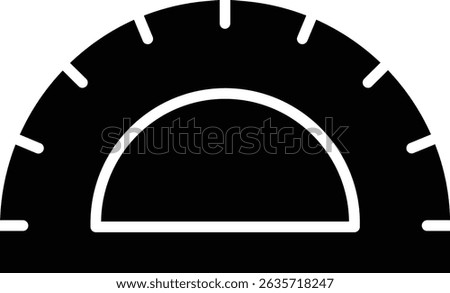 Protactor vector icon. Can be used for printing, mobile and web applications.