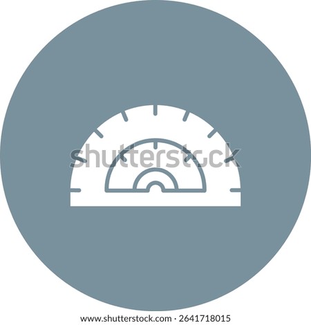 Protactor vector icon. Can be used for printing, mobile and web applications.