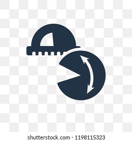 Protactor vector icon isolated on transparent background, Protactor transparency concept can be used web and mobile