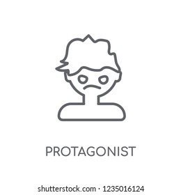 protagonist linear icon. Modern outline protagonist logo concept on white background from Fairy Tale collection. Suitable for use on web apps, mobile apps and print media.