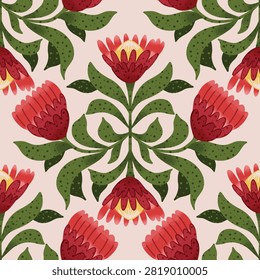  Protea botanical seamless vector pattern desig